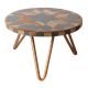 Wood and Resin Flower Cake Stand With Iron Legs