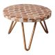 Honeycomb Wood And Resin Cake Stand With Iron Legs
