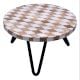 Wood and Resin Cake Stand with Iron Legs