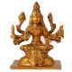 Brass Handmade Sitting Goddess Durga with Eight Arms