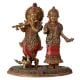Holy Standing Radha Krishna Engraved with Colour Stones