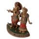 Holy Standing Radha Krishna Engraved with Colour Stones