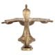 Brass Vintage Arti Lamp 8 Jyots with Cobra Handle