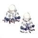 92.5 Sterling Silver Lapis Lazuli Chandelier Hoop Earrings