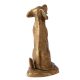 Brass Dog or Shvaana Statue in Antique Finish