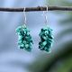 92.5 Sterling Silver Natural Turquoise Nugget Drop Earrings