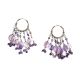 Amethyst Chandelier Earrings with 92.5 Sterling Silver
