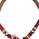 Rust Jute Thread  Tribal Necklace