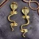 Antique Brass Cobra Door Pull Handle -1 Pair