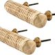 Rattan Drawer Pulls - Rattan Handles - Wooden Cabinet Handles - Boho Handles- Wood Drawer Pulls - Natural Rattan Pulls - Wood Handle - Door Handles - 3.8 Inches Center to Center Drawer Pulls | 2 set