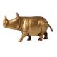 Standing Brass Rhino Statue