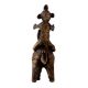 Small Brass Camel and Rider Statue in Tribal Folk Art