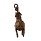 Hanging Brass Horse and Rider Statue in Tribal Art