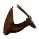 Brass Deer Head for Wall Hanging in Tribal Folk Art