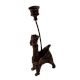 Vintage Brass Animal Candle Holder in Folk Art