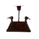 Vintage Brass Two Bird Head Candle Stand