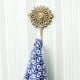 Single Brass Sunflower Wall Hook