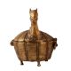 Brass Round Box with Horse Head