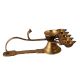 Vintage Brass Aarti Lamp with Cobra Handle for Decoration