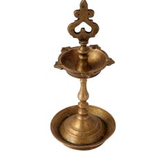 Vintage Brass Oil Lamp for Home Decoration