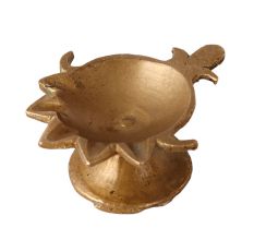 Brass Lotus Diya Lamp For Puja