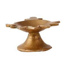 Brass Lotus Diya Lamp For Puja