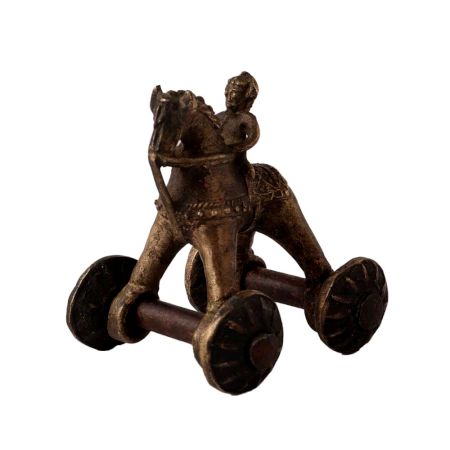 Brass Horse Temple Toy with a Rider