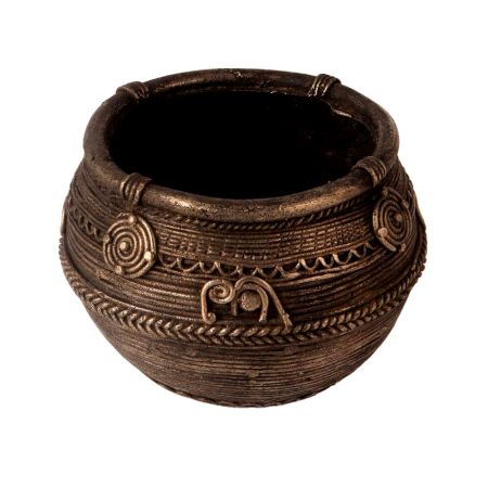 Indian Brass Rice Measurement Bowl for Decor