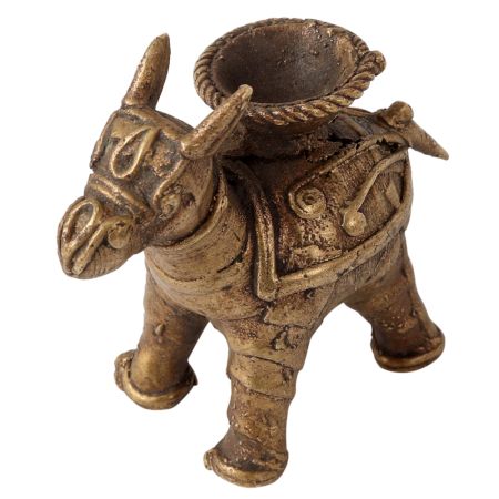 Brass Camel Incense Dhoop Holder in Tribal Art