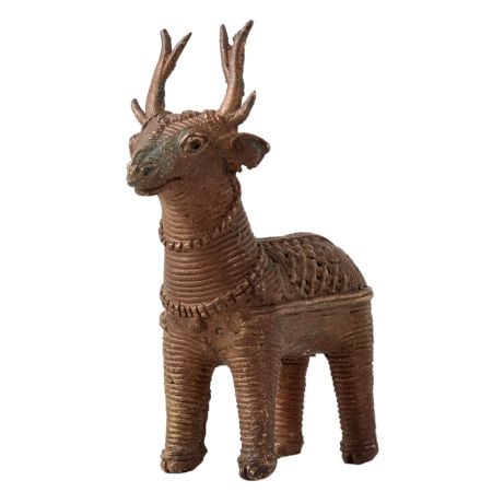 Handmade Deer Statue in Tribal Art