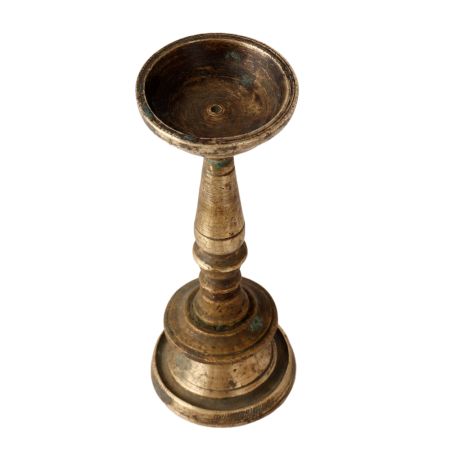 High Brass Pillar Candle Holder Statue