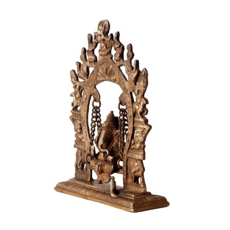Brass Lord Ganesha Sitting on Swing
