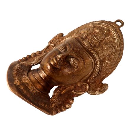 Brass Guanyin Kwanon Goddess Plate for Wall Hanging