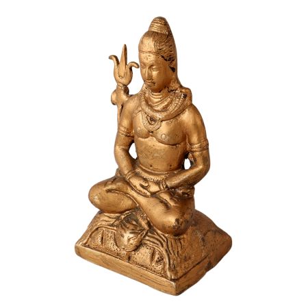 Brass Statue Of Lord Shiva In Meditation