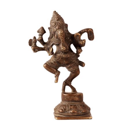 Brass Dancing Ganesha Statue