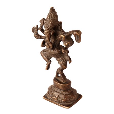 Brass Dancing Ganesha Statue