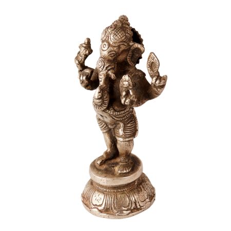 Handmade Brass Statue Of Standing Lord Ganesha