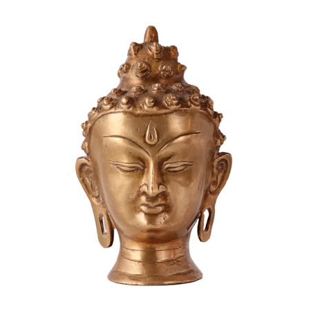 Brass Buddha Head Statue For Decoration