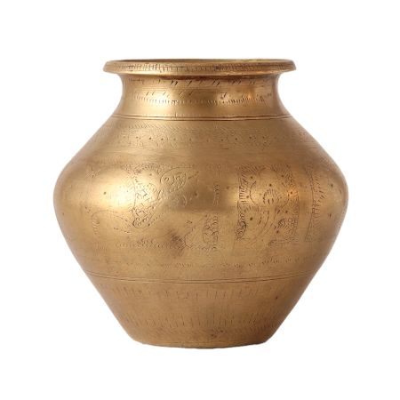 Traditional Antique Brass Pot or Lota