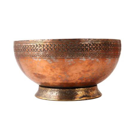 Traditional Copper Bowl in Islamic Art