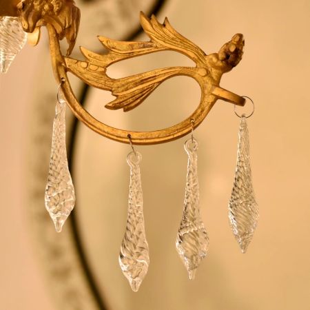 Clear Crystal Glass Twisted Icicles Christmas Ornaments-Chandelier Drop-Set of 20