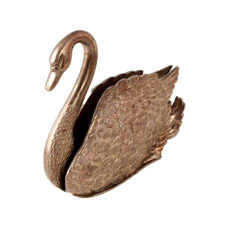 Old Brass Swan Planter