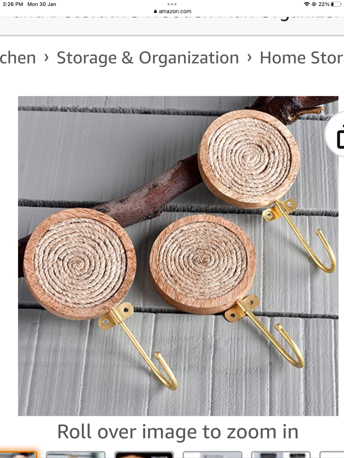 Indianshelf pack of 3 hook
