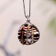 Lampwork Multicolor Round Glass Pendant for Gift - 1 Piece