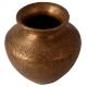 Tribal God Carved Brass Pot of Water