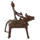 Brass Animal & Rider Statue for Home Decor