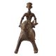 Elegant Brown Animal & Rider Statue for Decor