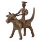 Brass Statue of Animal & Rider in Antique Finish