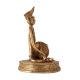 Traditional Brass Statue of Musician Playing Dafli
