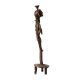 Vintage Brass Lady Statue in Tribal Art